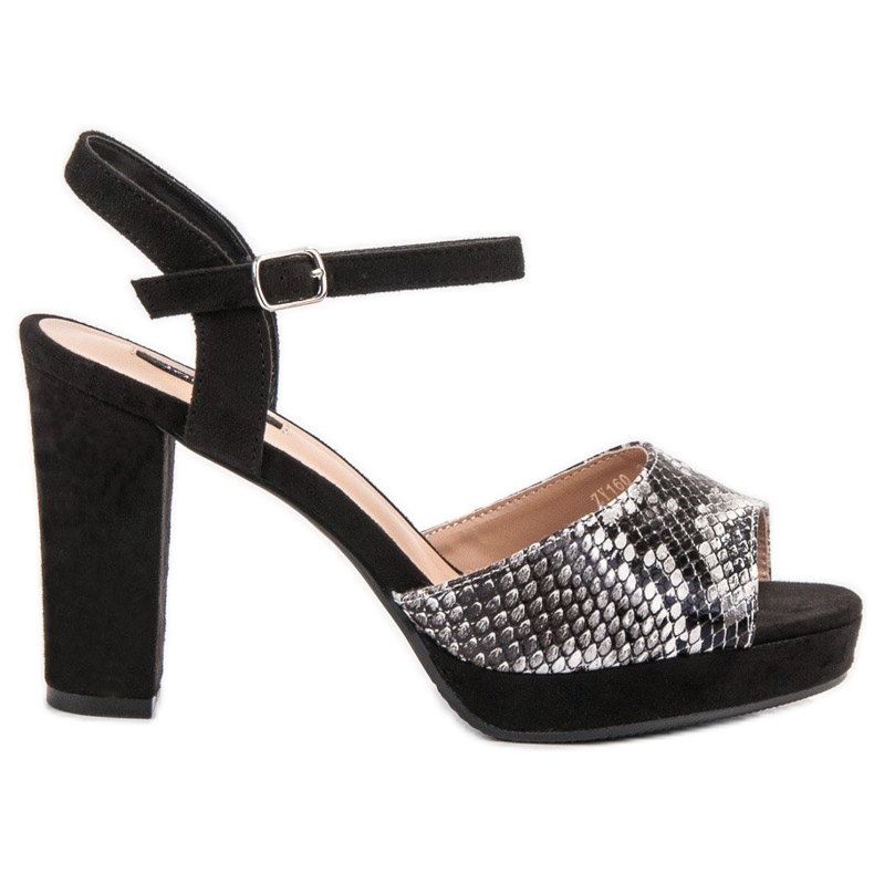 SHELOVET Sandálias com estampa de cobra preto