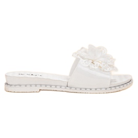 Kayla branco Chinelos De Borracha Branca