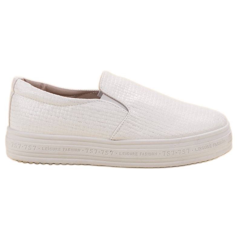 SHELOVET Slipons na plataforma branco