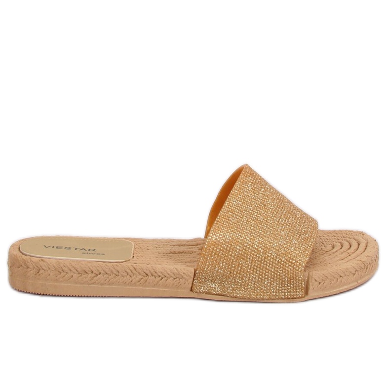 Chinelos femininos dourados JFF-V182 Golden