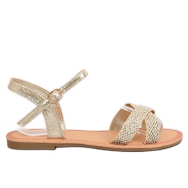 Sandálias femininas e ouro WL282 ouro dourado Sandálias femininas e ouro WL282 ouro dourado