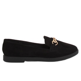 Mocassins femininos negros 1631-123 Preto
