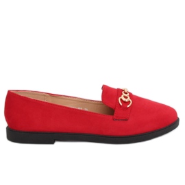 Mocassins femininos vermelho 1631-123 vermelho