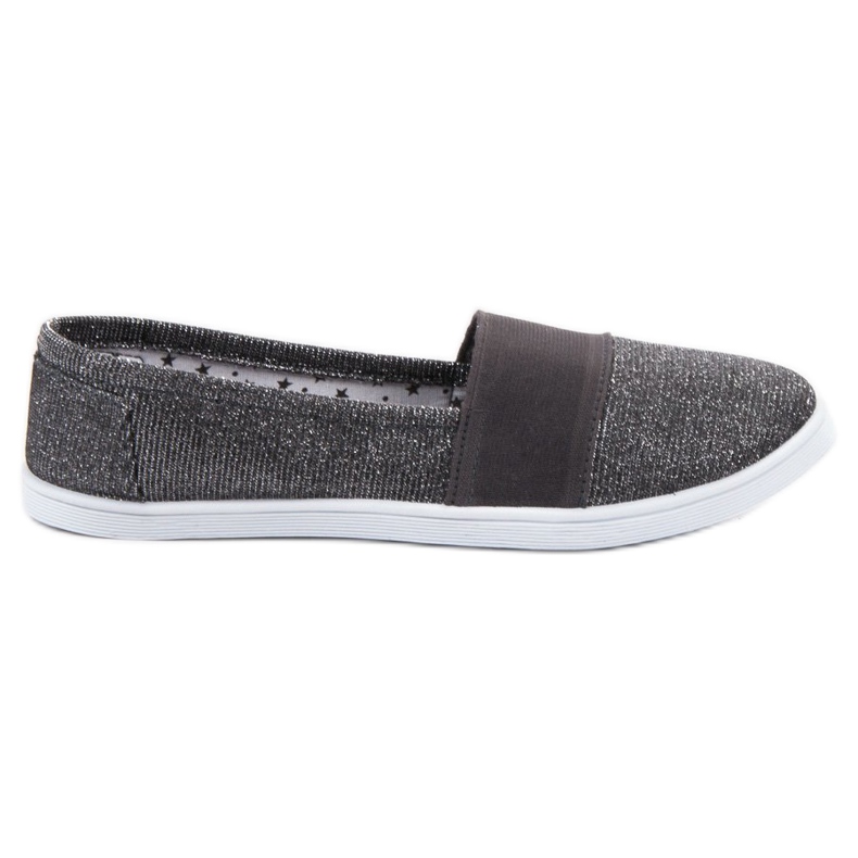 SHELOVET Tênis Slip-on Com Glitter cinza