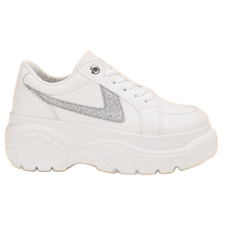 SHELOVET Tênis brancos na plataforma