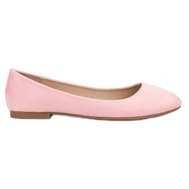 Small Swan -de-rosa Bailarina de camurça rosa