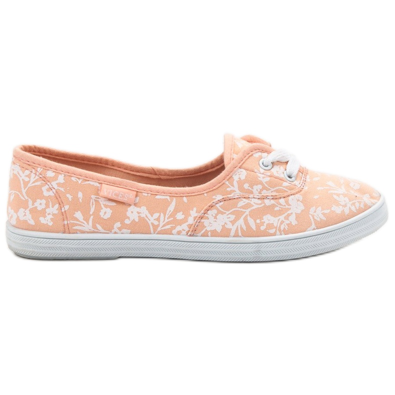 Tênis com padrão VICES branco laranja Tênis com padrão VICES branco laranja