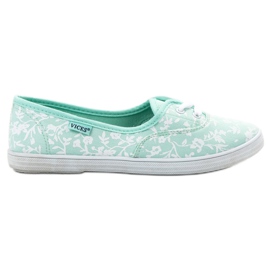 Tênis com padrão VICES branco verde Tênis com padrão VICES branco verde