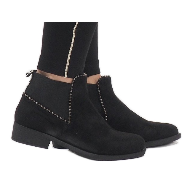 Sergio Todzi Botas de camurça preta com elástico amor L1213 preto