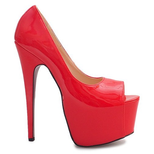 Pinos altos lacados na plataforma vermelha D913 vermelho