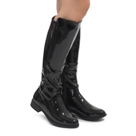 Botas pretas laqueadas W-92 preto