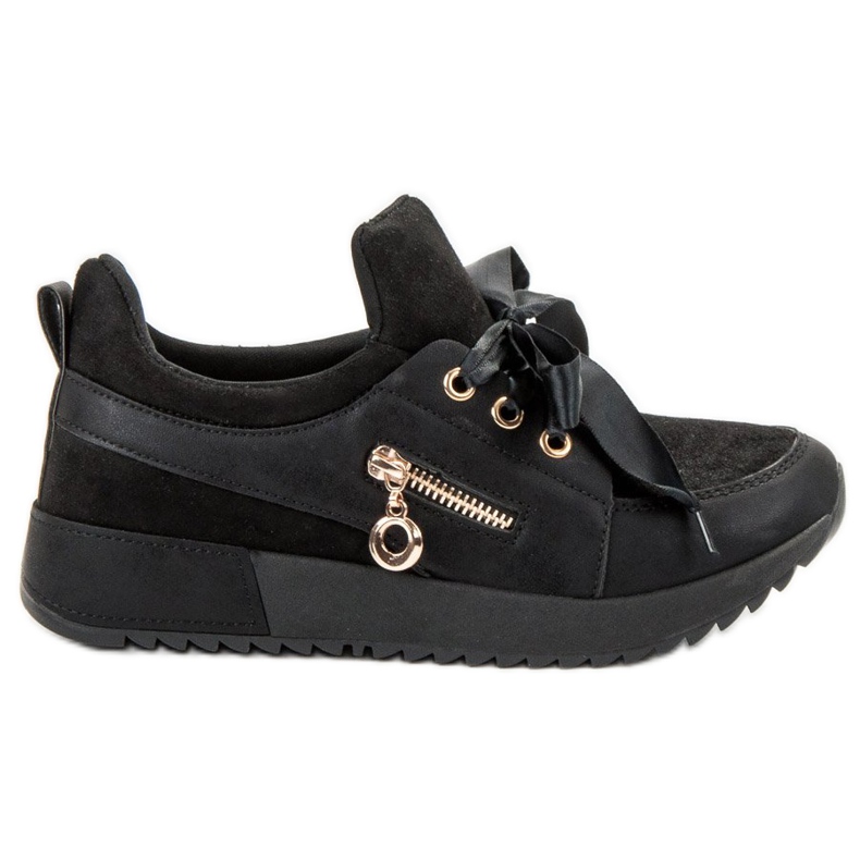 SHELOVET Sapatos de brocado preto