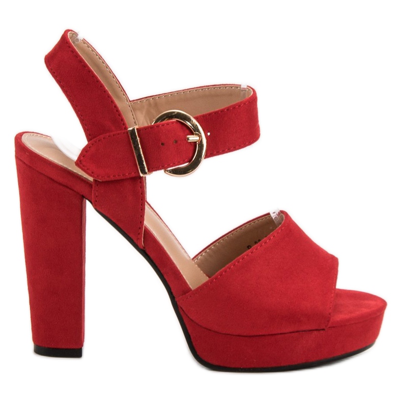 SHELOVET Sandálias vermelhas na plataforma vermelho