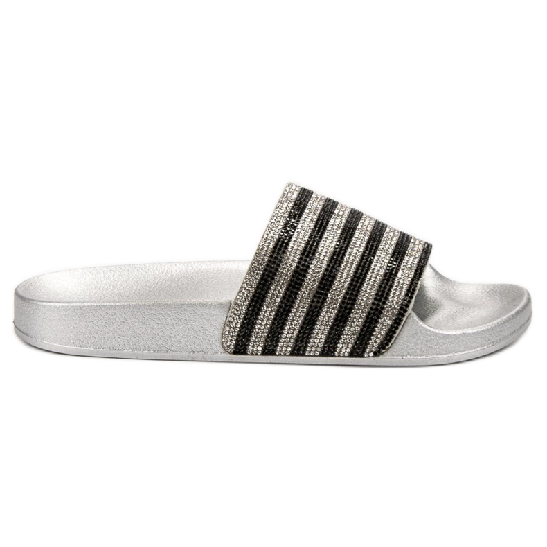 SHELOVET Chinelos de borracha preto cinza