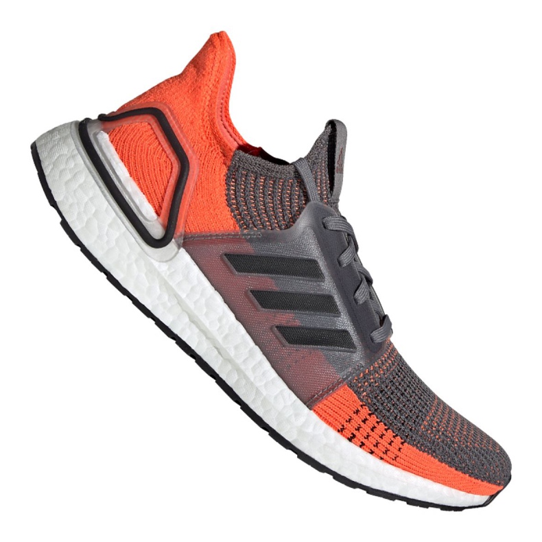 Tênis de corrida adidas UltraBoost 19 m M G27517 laranja cinza