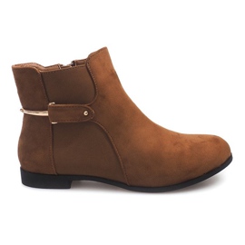 Botas de camurça com elástico 3670 Camel marrom