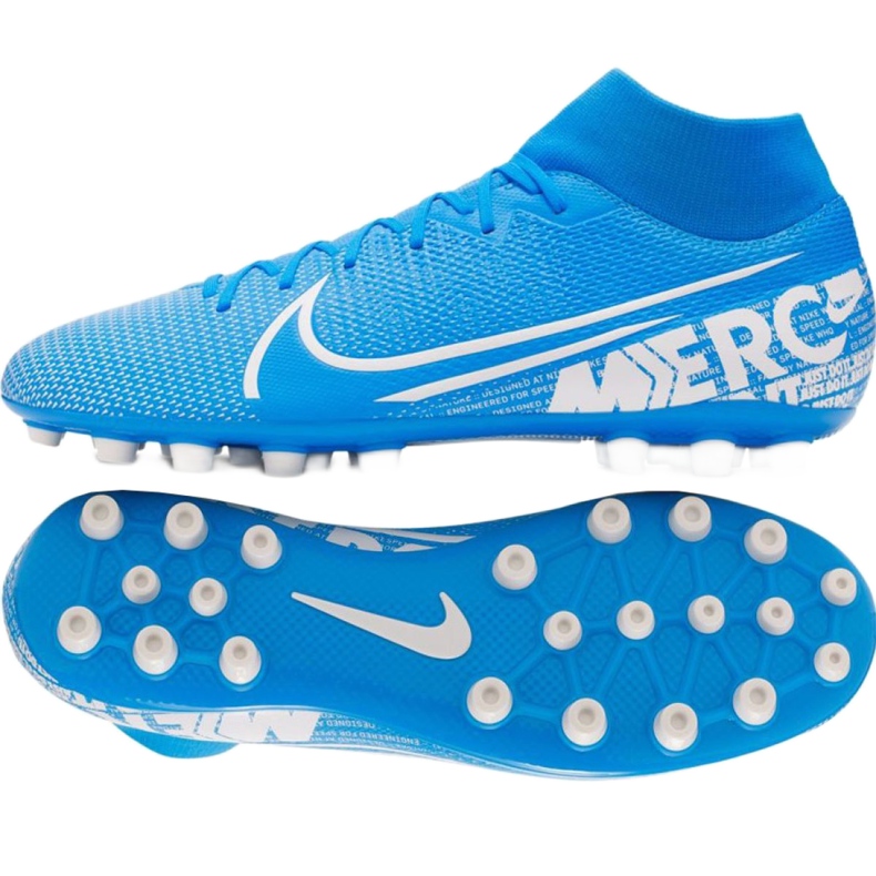 Chuteiras Nike Mercurial Superfly 7 Academy Ag M BQ5424-414 azul azul