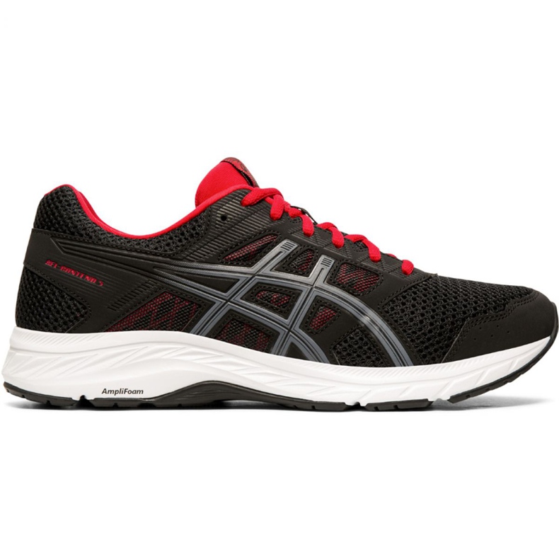 Sapatos Asics Gel Contend 5 M 1011A256 005 preto vermelho