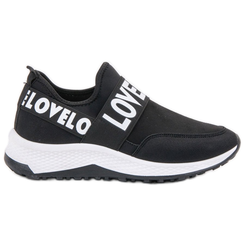 SHELOVET Sapatos de camurça deslizantes preto