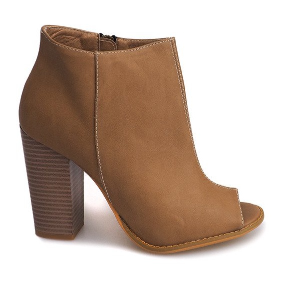 Botas abertas em um bar Sarah Beige bege
