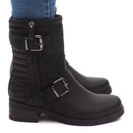 Botas Quentes Com Fivela 14A7181 Preta preto