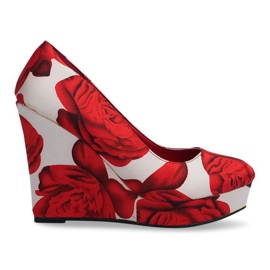 Bombas Lacadas On Wedge 2011-40 Red branco vermelho Bombas Lacadas On Wedge 2011-40 Red branco vermelho