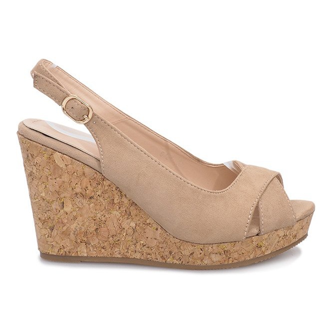 Sandálias de cunha bege da Greenhouse