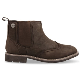 Botas altas quentes amarradas 4682 marrom