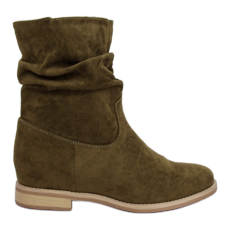 Botas verdes em uma cunha escondida NC838 Verde