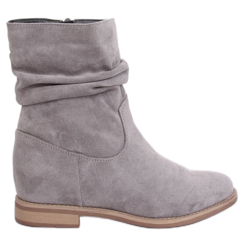 Botas cinza com salto oculto NC838 Cinza Botas cinza com salto oculto NC838 Cinza