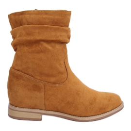 Botas em uma cunha de mel escondida NC838 Camel marrom