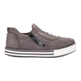 SHELOVET cinza Suede Love Sport Shoes