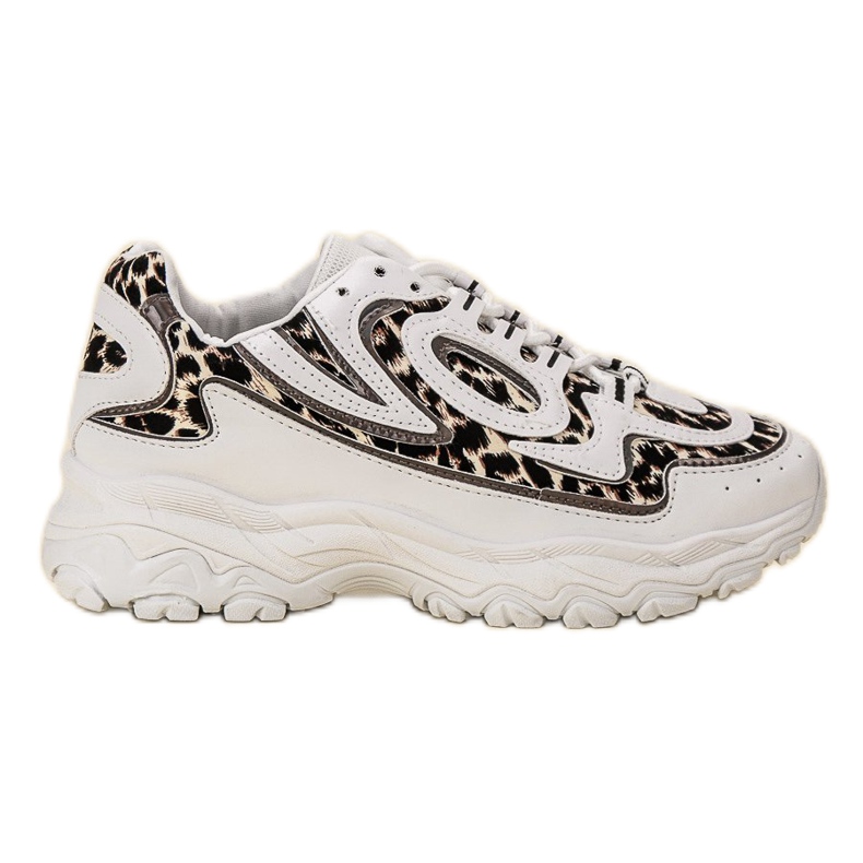 Kayla Calçados esportivos femininos branco castanho