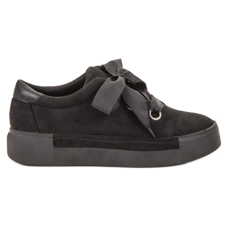 SHELOVET Sapatos com fita adesiva preto