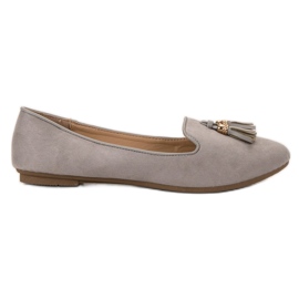 Queentina cinza Senhores com borlas