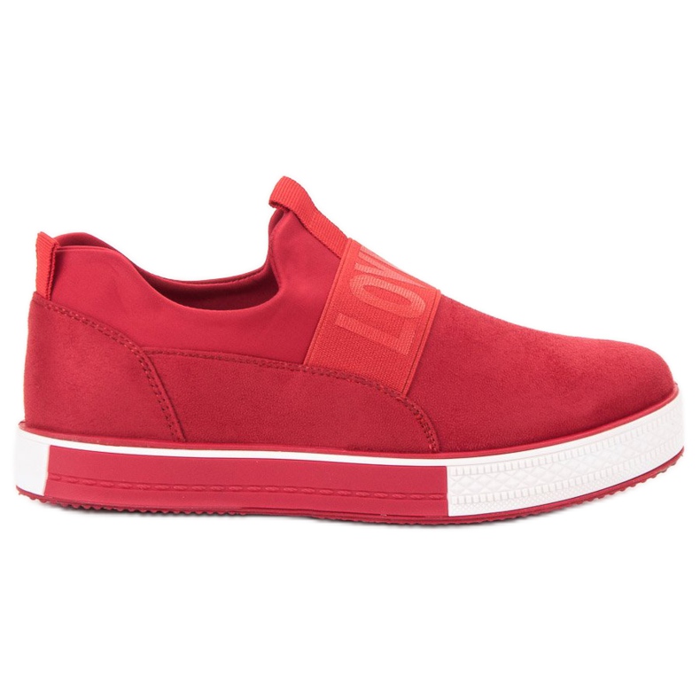 SHELOVET Sapatos de camurça vermelho
