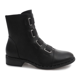 Botas quentes com borracha 6229-1 preta preto