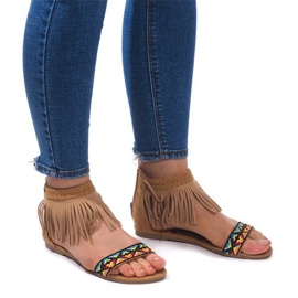 Boho 3-2 Sandálias Camel Suede bege