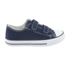 Atletico Tênis velcro azul marinho branco azul-marinho
