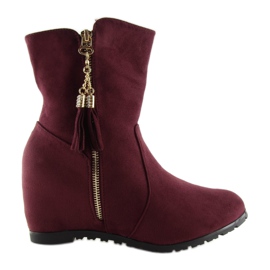 Botas cor de vinho AB02-36 Winered vermelho
