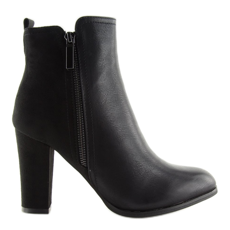 Botas pretas de salto alto Z191 pretas preto