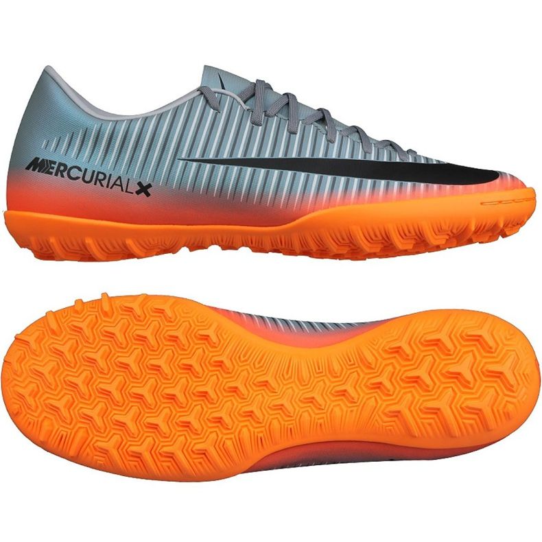 Tênis Nike MercurialX Victory Vi CR7 Tf M 852530 001 cinza cinza
