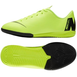 Nike Mercurial VaporX 12 Academia Gs Ic Jr AJ3101 701 sapatos verdes