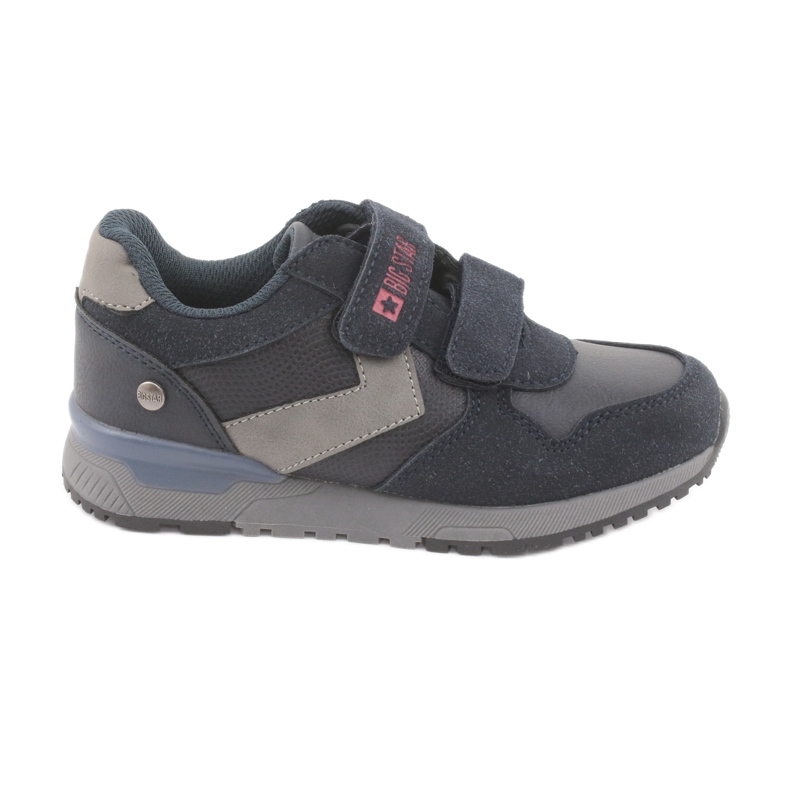 Sapatos esportivos infantis de velcro 374084 Navy Blue Big Star azul