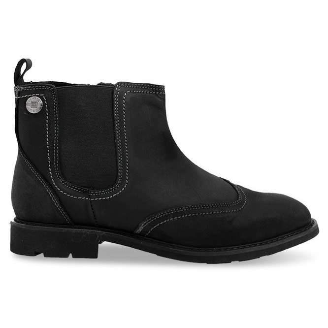 Botas altas quentes amarradas 4682 pretas preto
