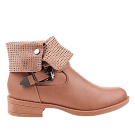Botas rosa com fivela e tachas GG-43P