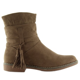 Botas marrons para mulheres marrons 4169 Khaki marrom multicolorido