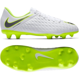 Nike Hypervenom Phantom 3Club Fg Jr AJ4146-107 sapatos de futebol branco