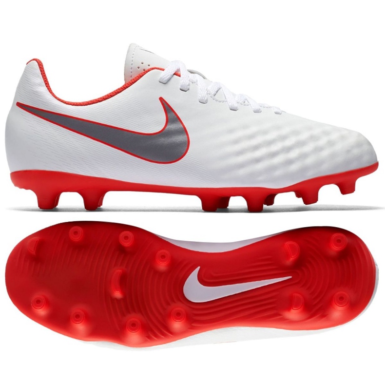 Tênis branco Nike Magista Obra 2 Club Fg Jr AH7314 107