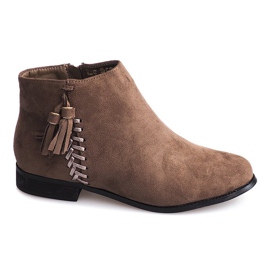 Botas de camurça Boho 99-8 Taupe multicolorido